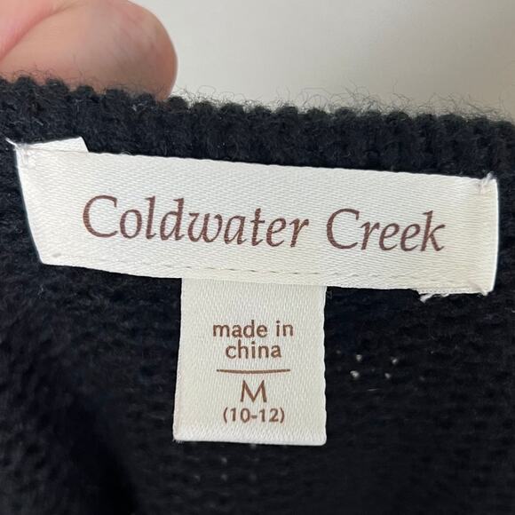 Coldwater Creek Boho Patchwork Cardigan Sweater Artsy Cottagecore Eclectic M - Picture 6 of 7